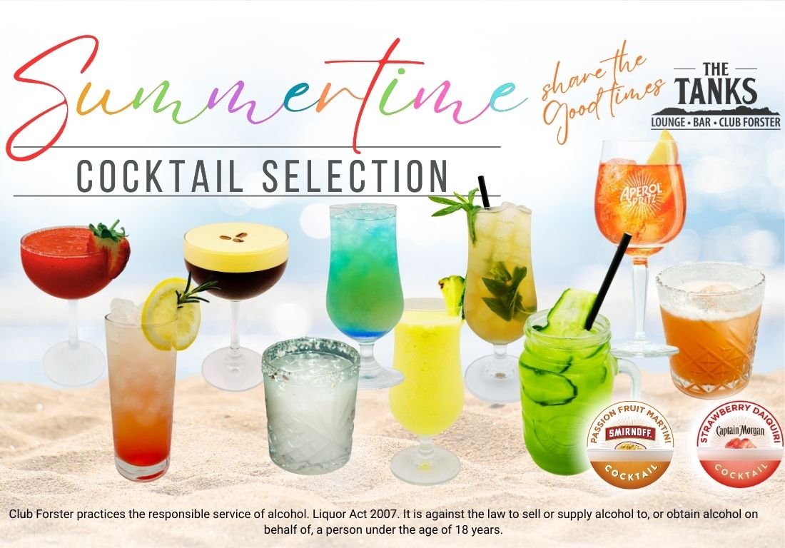 Summertime Cocktail Selection - in The Tanks
