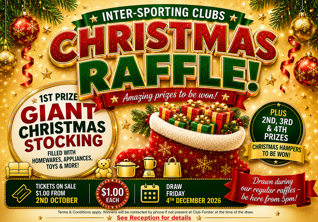 Inter-Sporting Clubs Christmas Raffle 2026