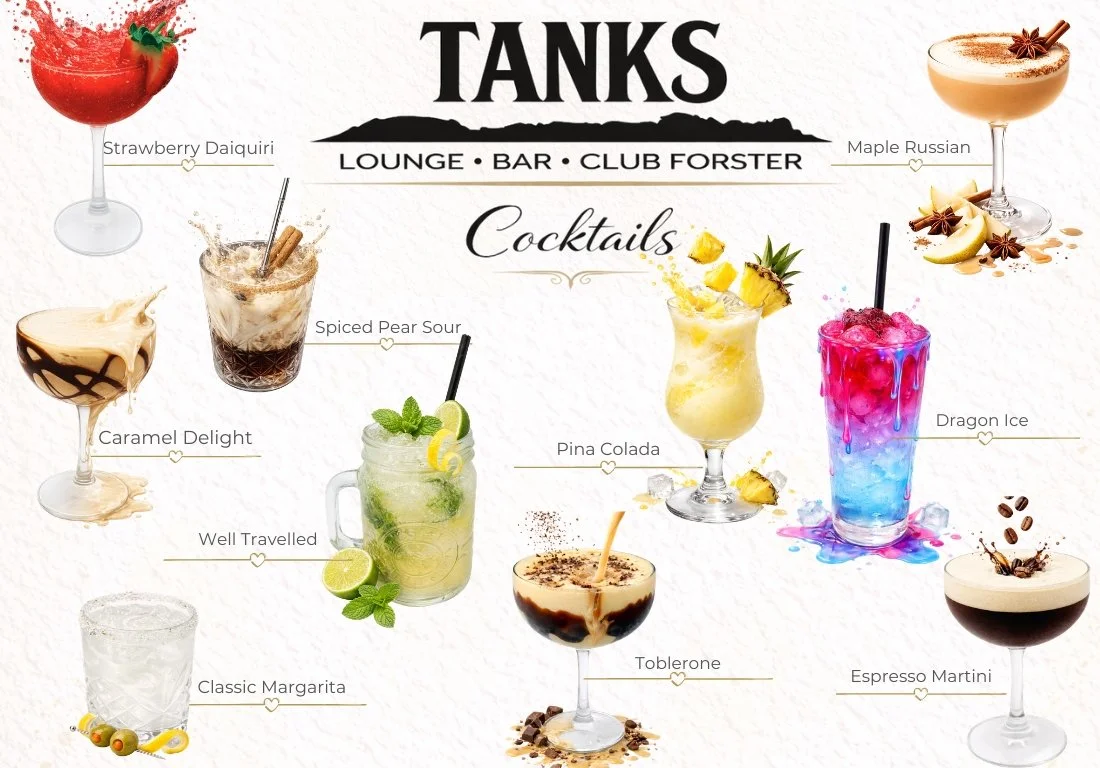 Springtime Cocktail Selection - in The Tanks