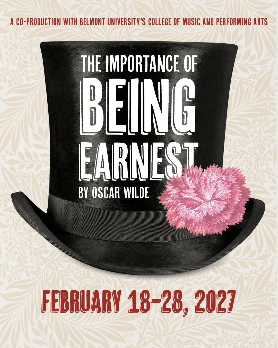 The Importance of Being Earnest branding and design for the 2026-27 season