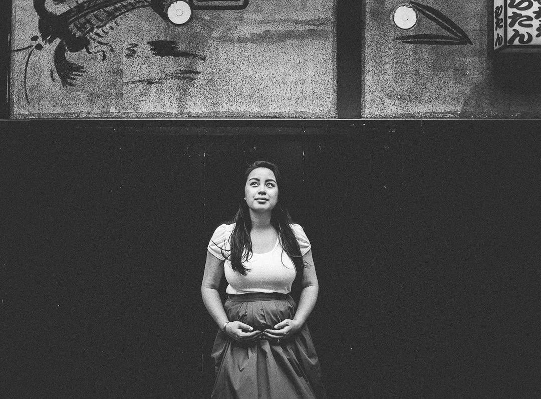 Any corner in Japan is good for a photo. Maternity portraits around Yokosuka , Japan with this beautiful mama to be.