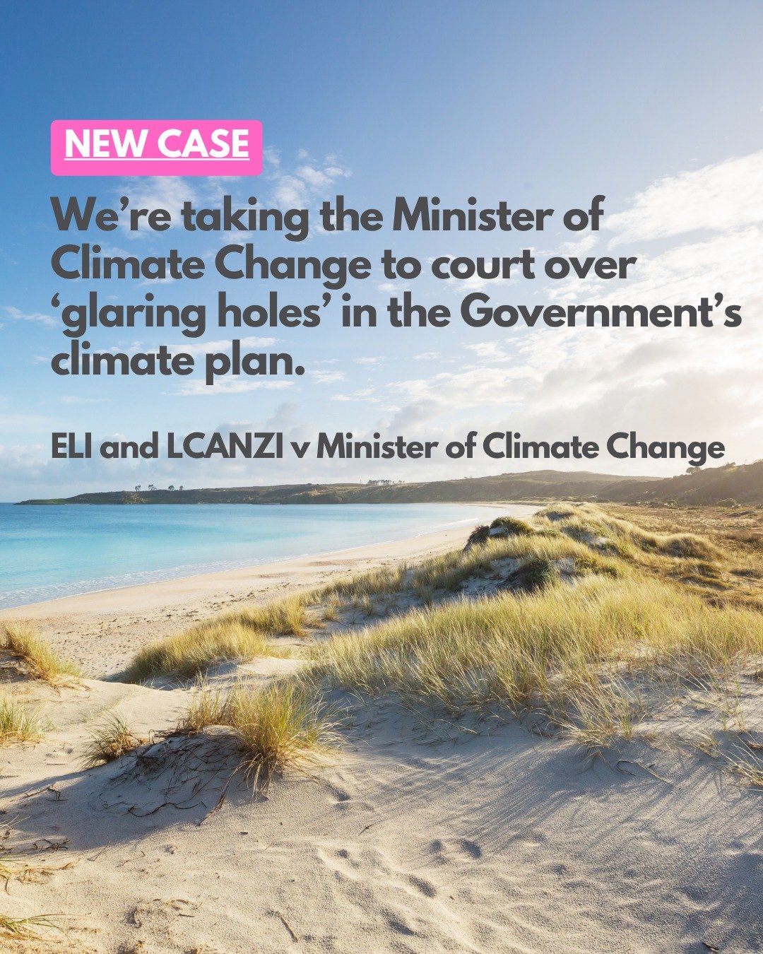With our friends, @lawyersforclimateactionnz, we are taking legal action against the Minister of Climate Change over &lsquo;glaring holes&rsquo; in the Government&rsquo;s climate plan. 

We believe in fairness and the rule of law. As a nation, we hav