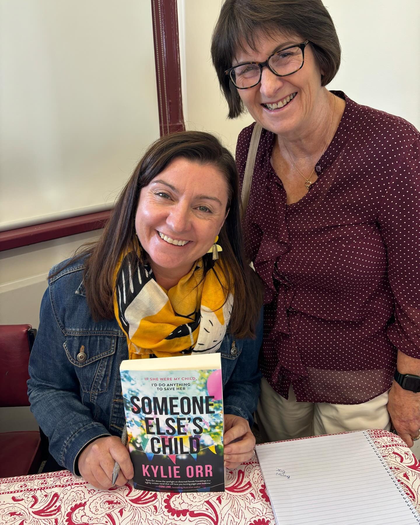 So wonderful to meet @kylieorr_writer this morning. Such an entertaining discussion between her and fellow author @shelleyburrwrites