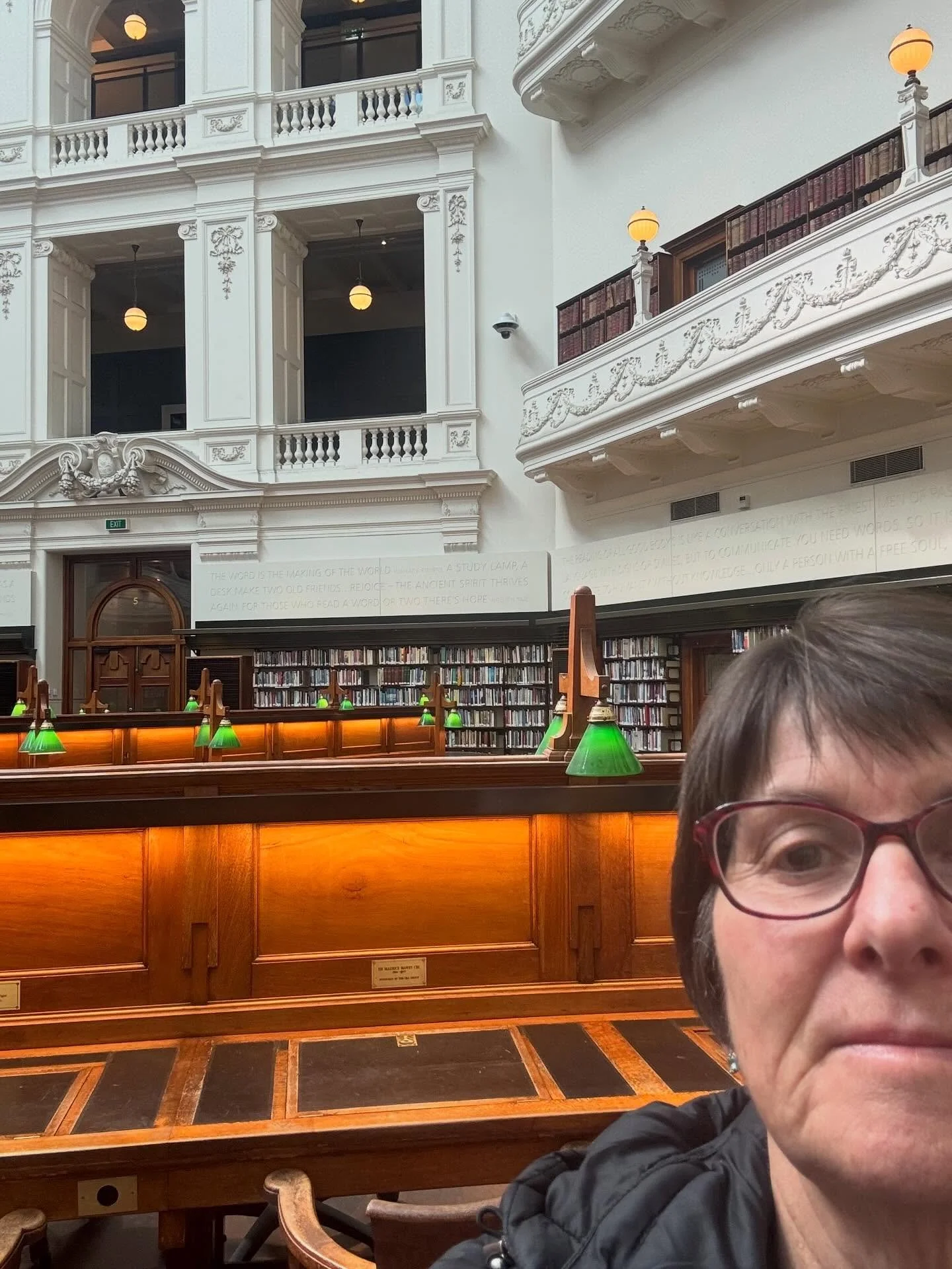 State Library tour this morning. We went down to the catacombs to see the old card catalogues. Of course I am old enough to have used them before electronic catalogues.