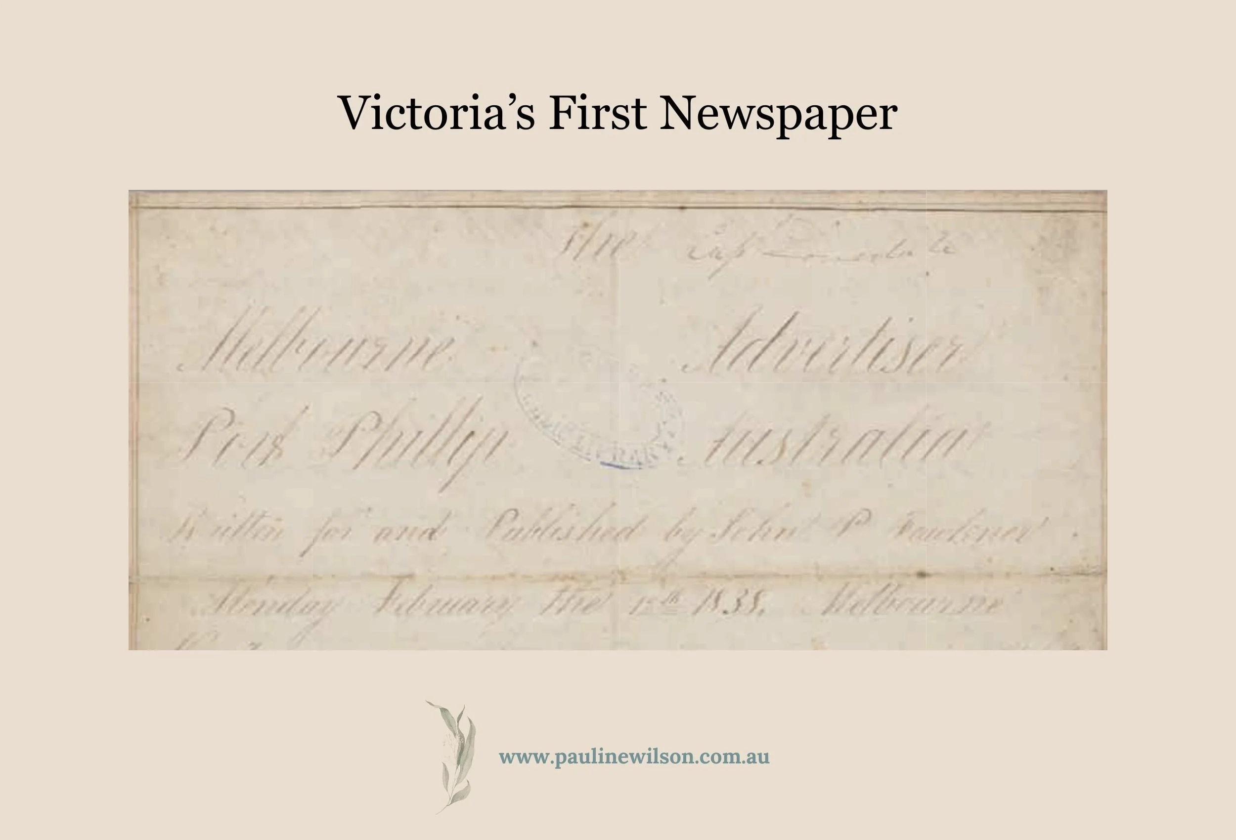 Victoria’s First Newspaper