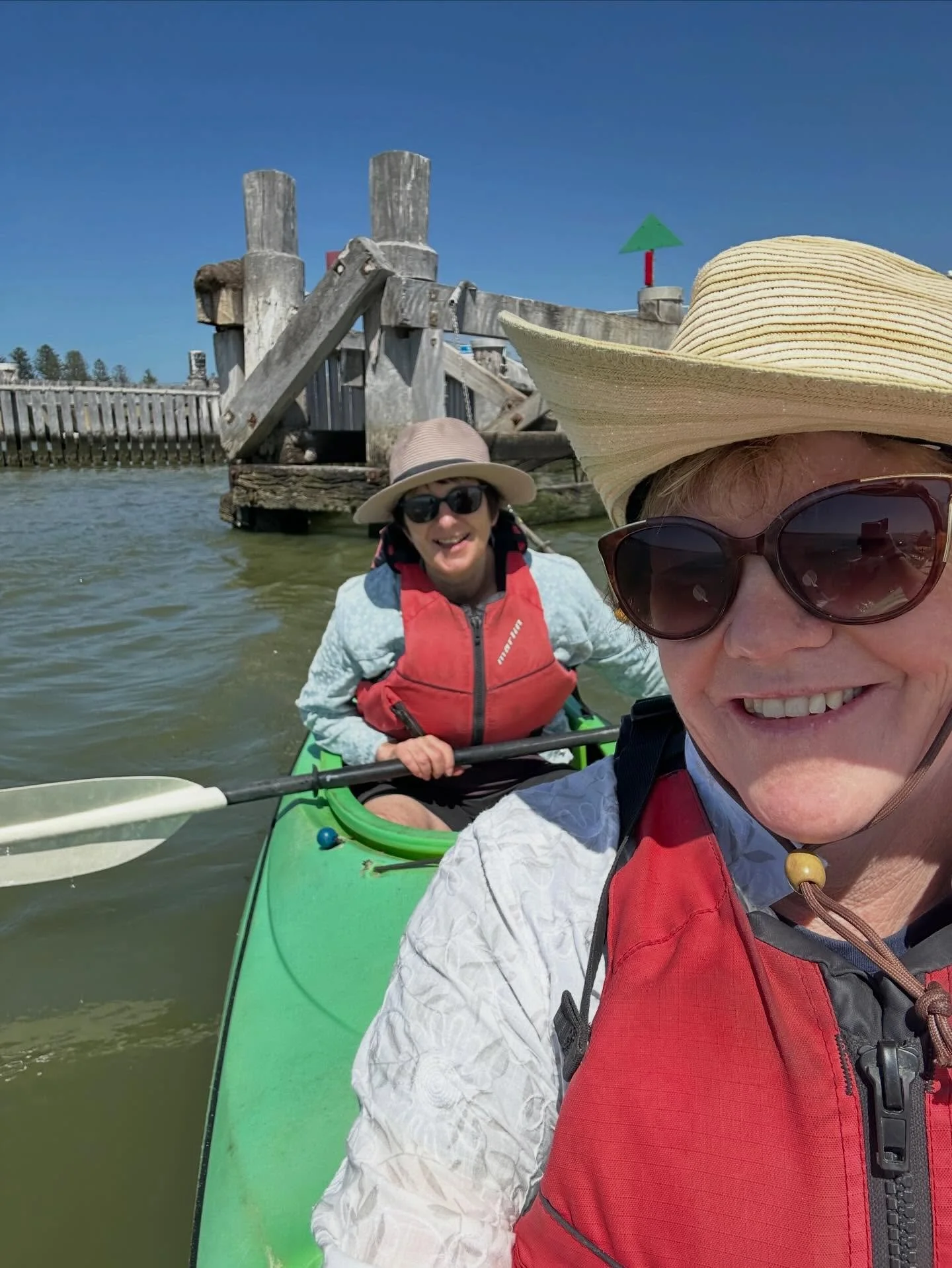 Kayaking on the Coorong with Jenny.