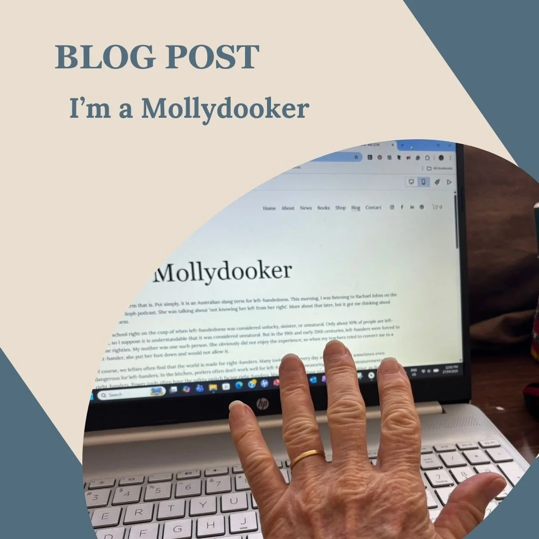 I'm a mollydooker. And I struggle to tell my left from my right. If you tell me to turn right, there is always the chance I will turn left. I'm curious whether this is a left-handed thing. Read more on my blog at paulinewilson.com.au/blog