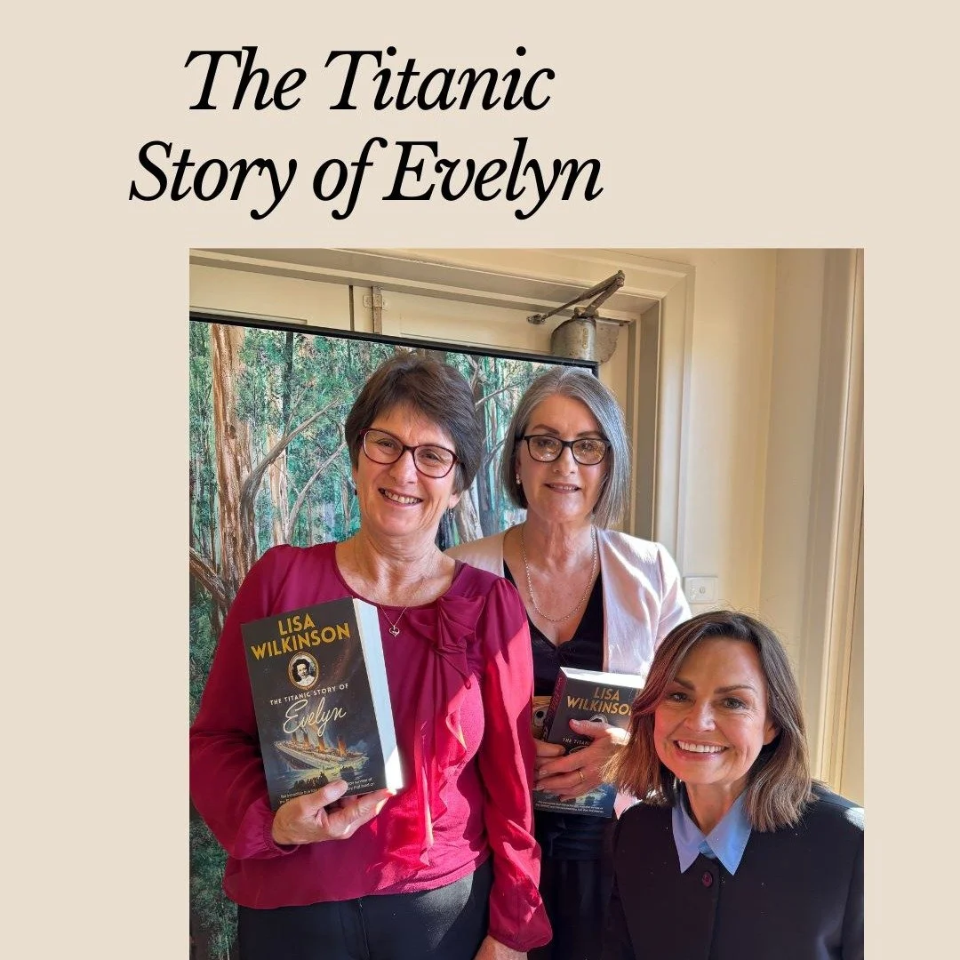 My sister @claireabell63 and I attended the Northern Books event at the spectacular venue, The Convent, Daylesford. Lisa Wilkinson has obviously invested heavily in her newly released book, The Titanic Story of Evelyn. She told a beautifully emotiona