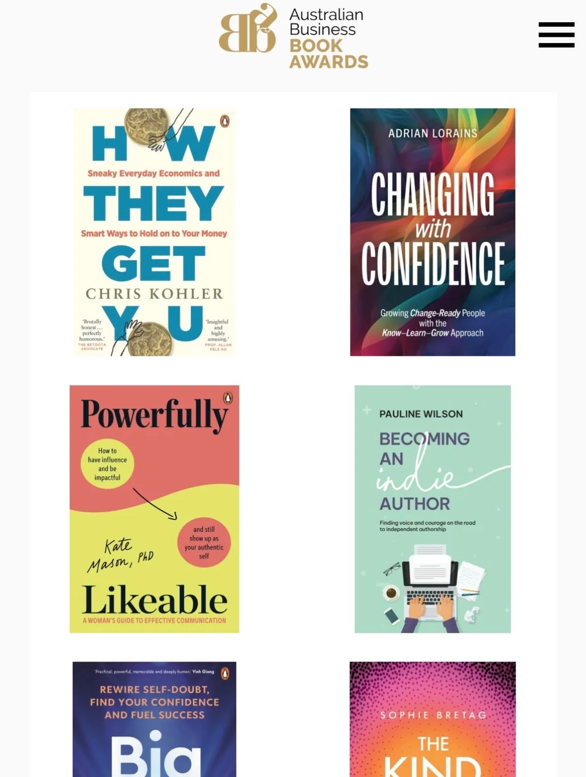 My book, Becoming an Indie Author, is entered in the Australian Business Book Awards which is very exciting. This year they have introduced a People&rsquo;s Choice Cover of the Year award. I would really appreciate it if you would take the time to vo