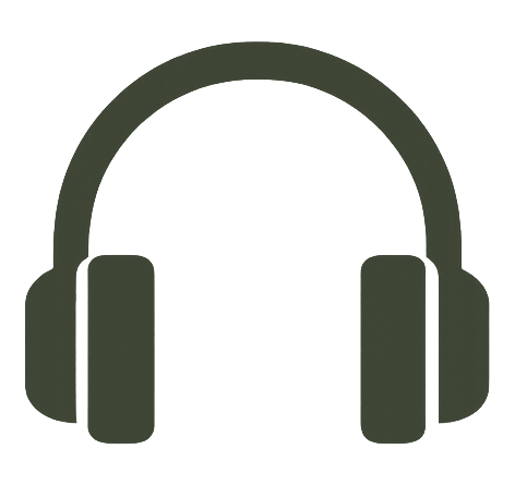 Silhouette of over-ear headphones