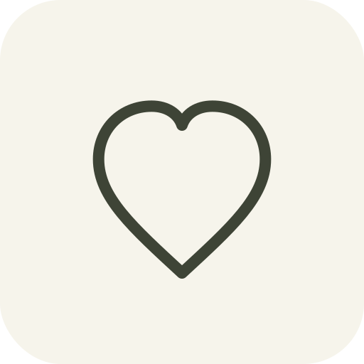 Outline of a heart symbol on a white background.