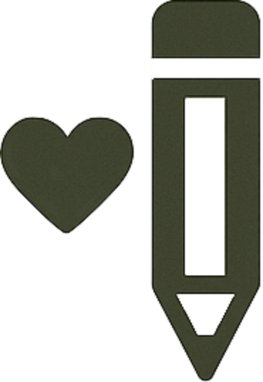 A black highlighter pen with a heart-shaped object next to it.