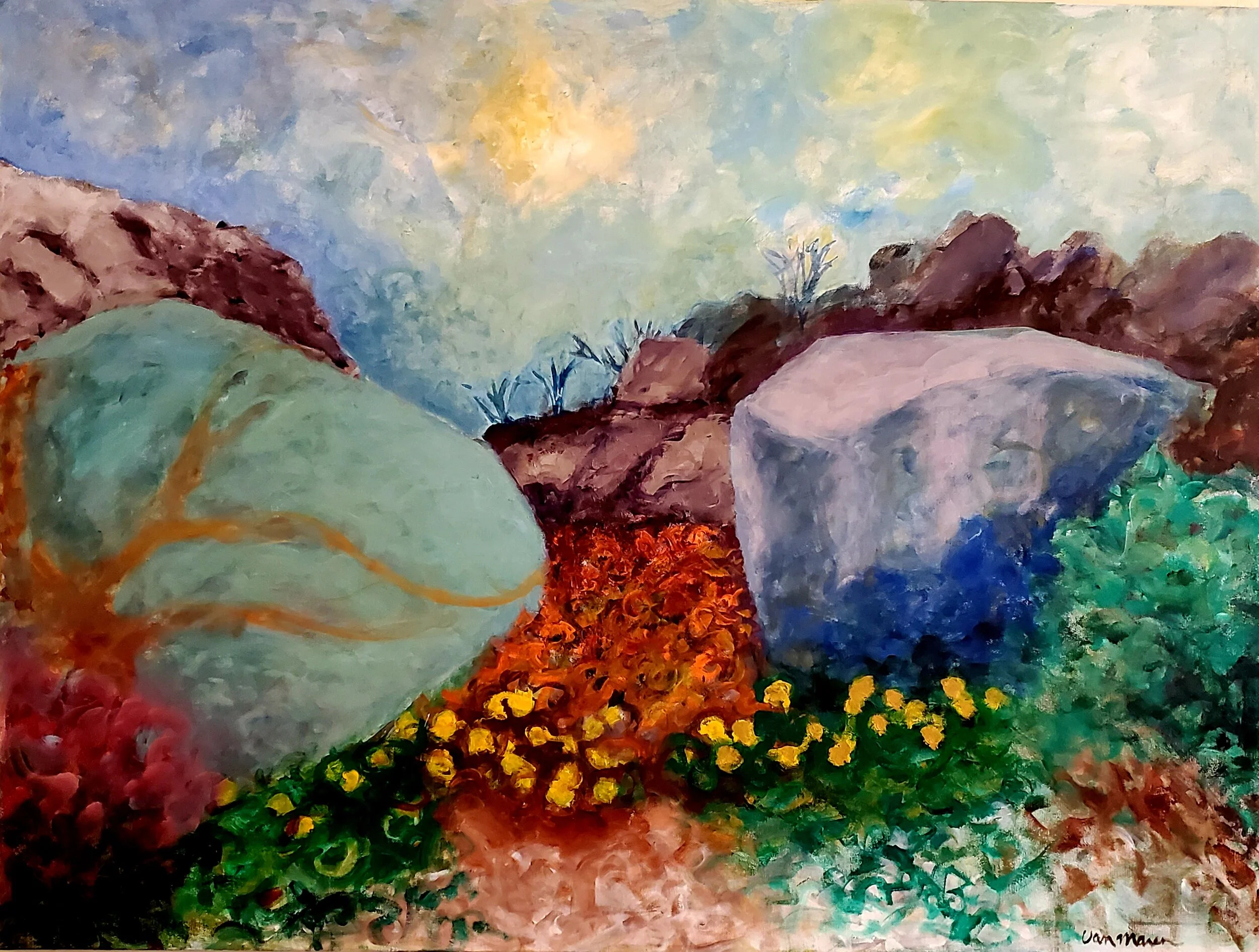 Sonoran Spring, 36"x48", acrylic on canvas   $1000