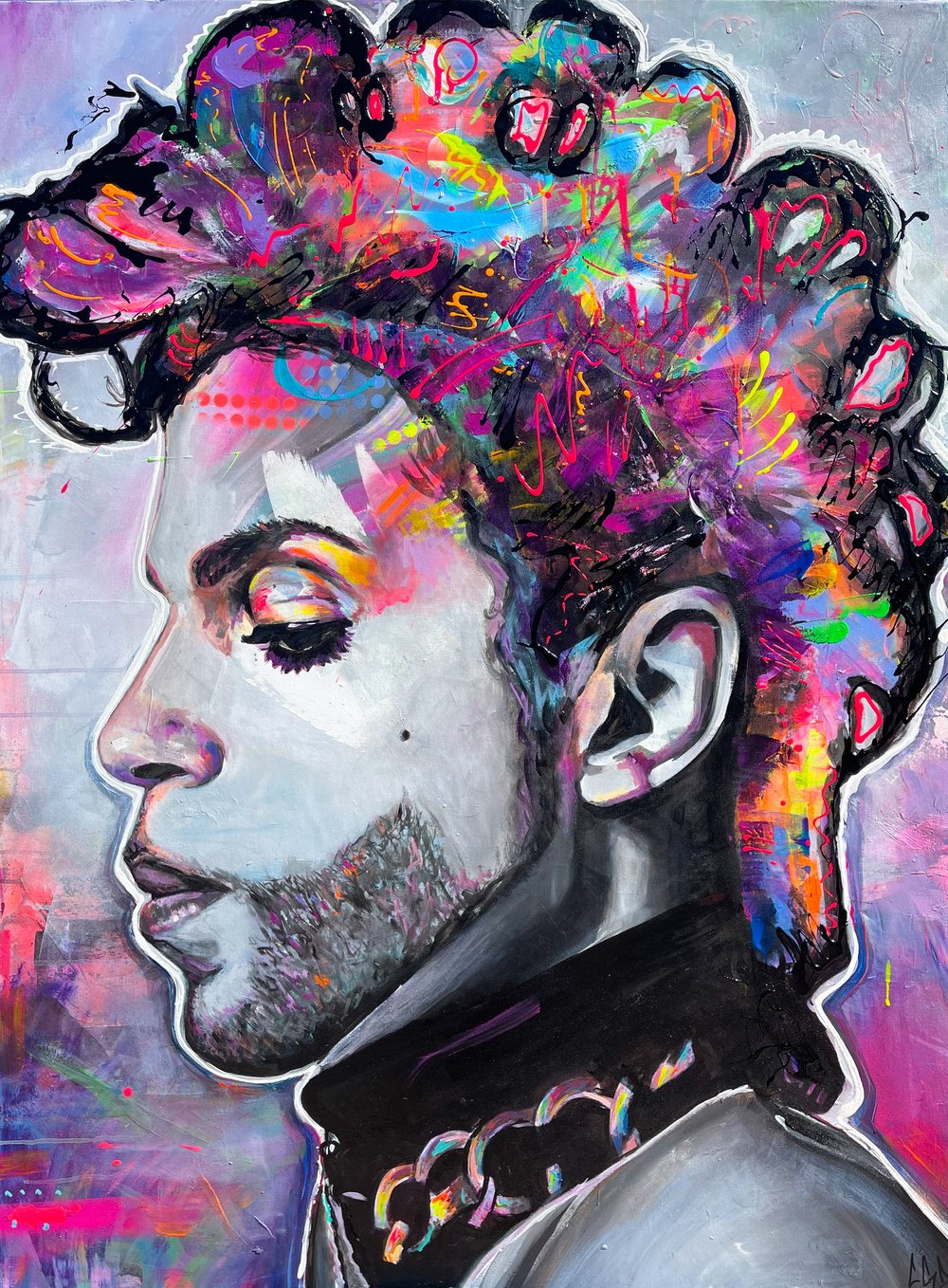 Pop art painting Prince — CGDiaz Art