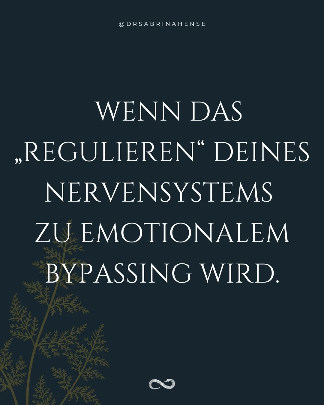 Nervensystemregulation ist in aller Munde.
Wir haben gelernt, unser Nervensystem zu &bdquo;regulieren&ldquo; als w&auml;re Ruhe das Ziel.
Aber Ruhe ist ein Nebenprodukt von Sicherheit, kein Ersatz daf&uuml;r.

Meditation, Atem&uuml;bungen, Affirmatio