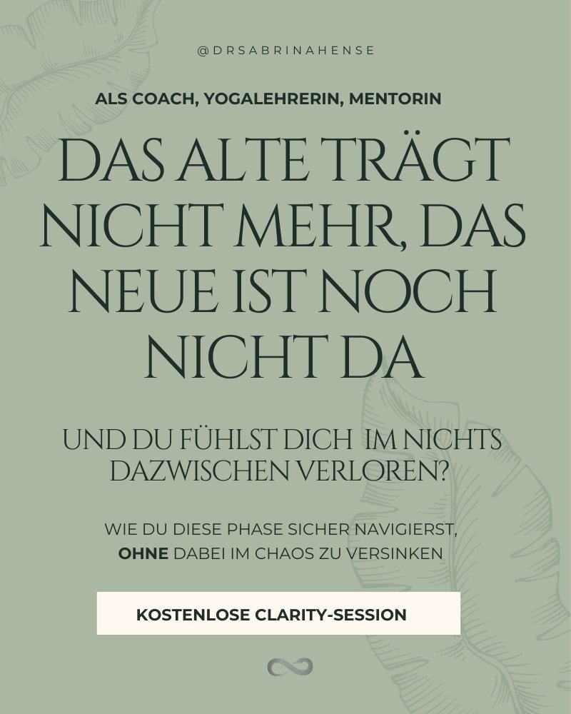 🌊 &Uuml;berg&auml;nge k&ouml;nnen sich anf&uuml;hlen wie Kontrollverlust.

Das Alte tr&auml;gt nicht mehr, das Neue ist noch nicht greifbar &ndash; und dazwischen entsteht viel Unsicherheit.

🫀F&uuml;r dein Nervensystem bedeutet das oft eine Dauers