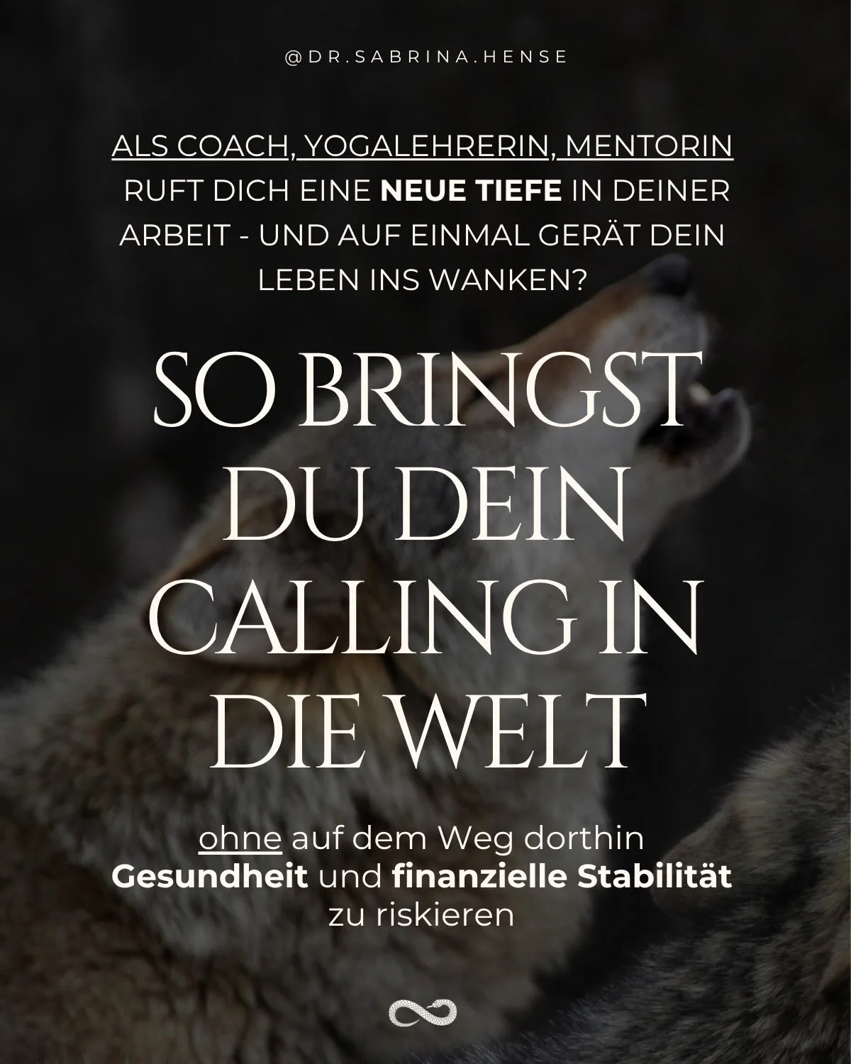🐺 Da will etwas durch dich in die Welt, was gr&ouml;&szlig;er ist als alles, was du bisher kanntest. 

Nur: Woher soll die Kraft daf&uuml;r kommen, wenn dir gleichzeitig das halbe Leben um die Ohren fliegt?

Genau diese Gleichzeitigkeit bringt so vi