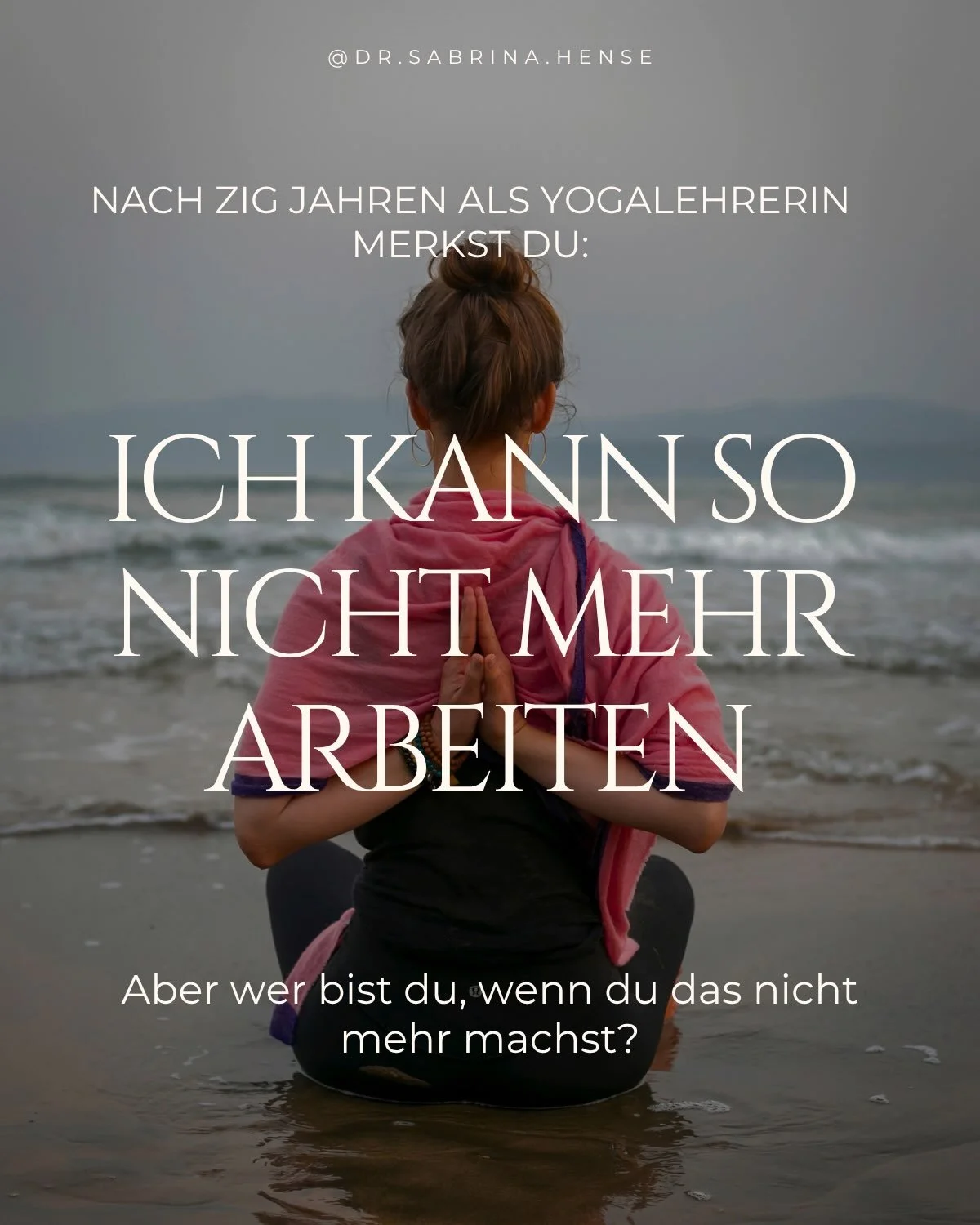 Irgendwann merkst du, dass du nach einer Yogastunde nicht mehr erf&uuml;llt nach Hause gehst, sondern vor allem froh bist, dass du f&uuml;r heute nicht mehr f&uuml;r andere da sein musst. Vielleicht denkst du dar&uuml;ber nach, dein eigenes Studio zu