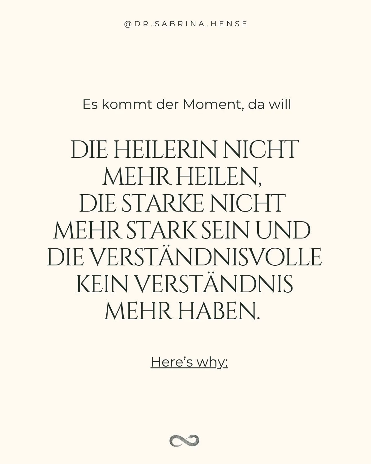 Ich will das nicht mehr!

Vielleicht ist das, was du gerade als Ersch&ouml;pfung erlebst, nicht nur ein Zeichen daf&uuml;r, dass du dich besser um dich k&uuml;mmern solltest.

Vielleicht bist du m&uuml;de davon, eine Frau aufrechtzuerhalten, die du e