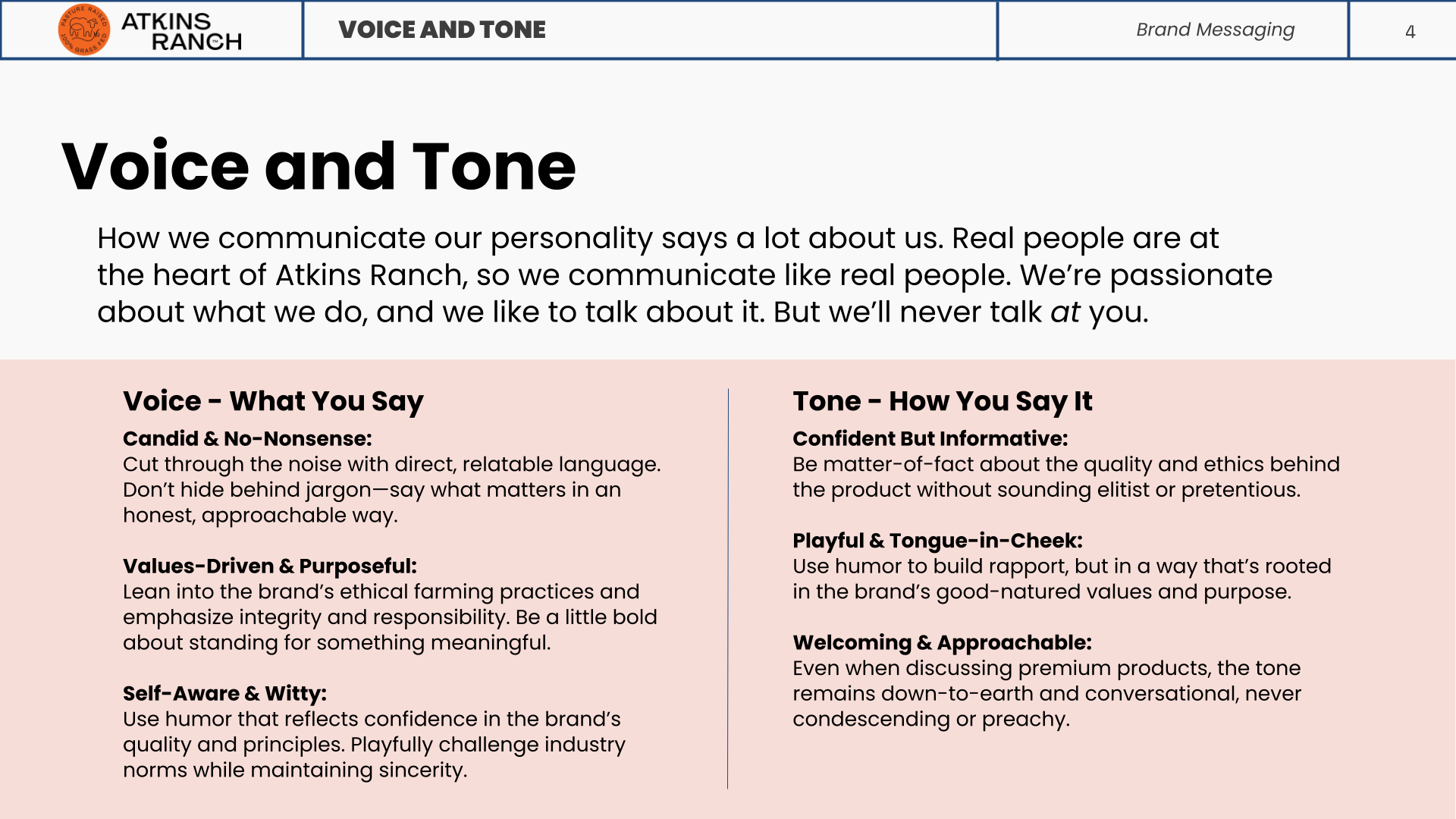 Atkins Ranch Brand Personality — Sara Arnold // Copy + Creative
