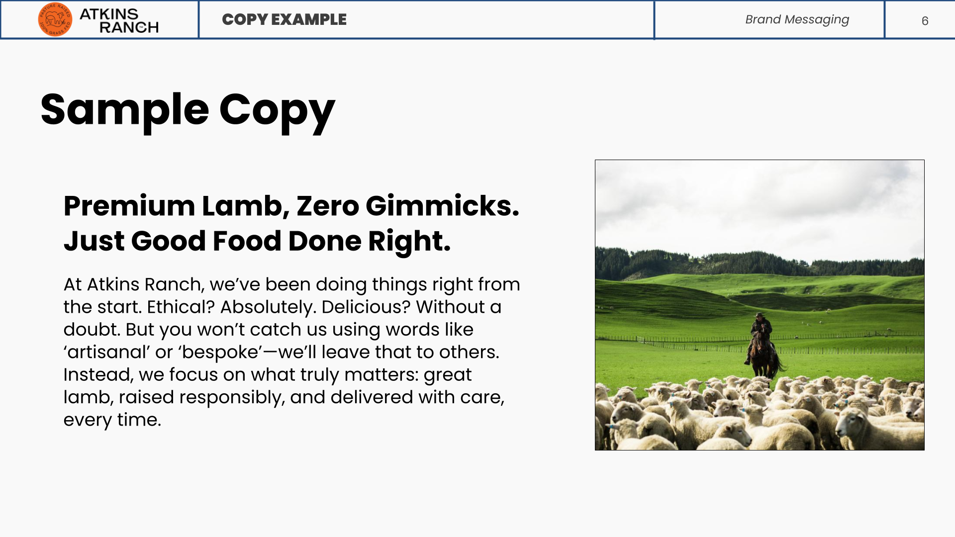 Atkins Ranch Brand Personality — Sara Arnold // Copy + Creative