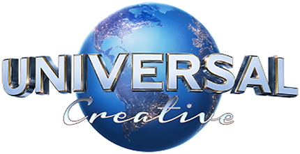Universal Creative logo featuring a blue globe with the words 'Universal' in large metallic letters and 'Creative' written in cursive underneath.