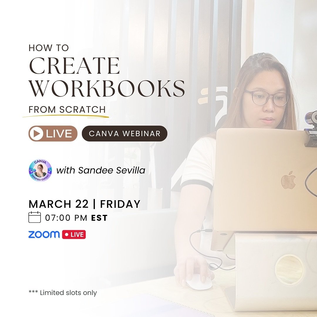 In this 2-hour workshop, you&rsquo;ll gain the knowledge and confidence to create stunning workbooks from scratch, whether it&rsquo;s for your clients or your own brand. I will guide you through Canva&rsquo;s powerful design tools and techniques, tai