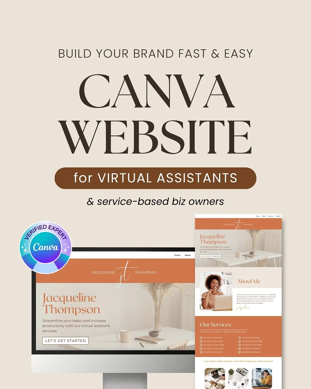 Build Your Brand Fast & Easy with Canva Website
From logo ✨ to website 💻 to link in bio 🔗 — Canva makes it simple to create your brand’s online presence in just a few clicks.
Whether you’re a Virtual Assistant or a service-ba