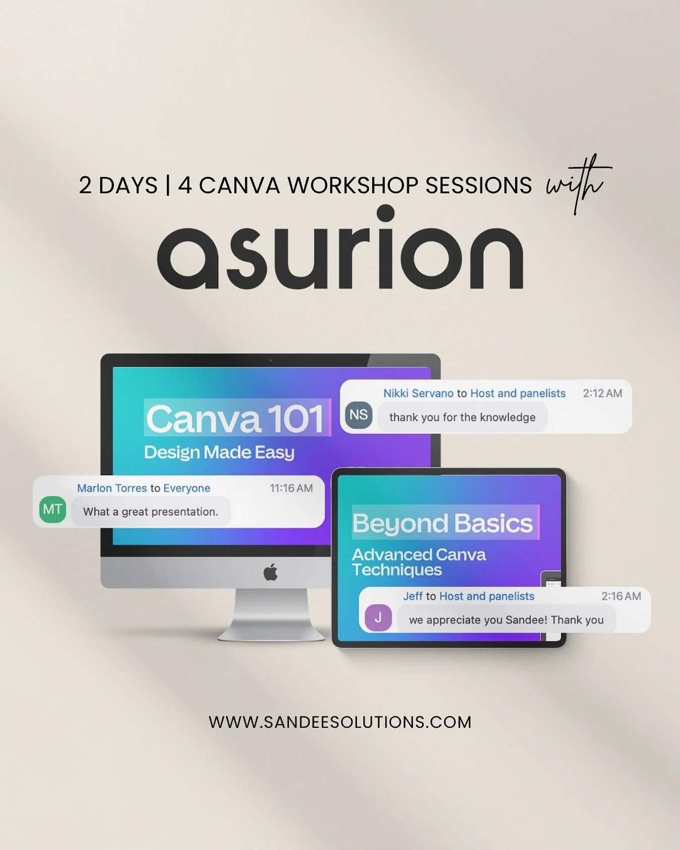 2 Days. 4 Sessions. 2 @canva Topics. 1,147 Attendees 
#canvaworkshop #canvaverifiedexpert