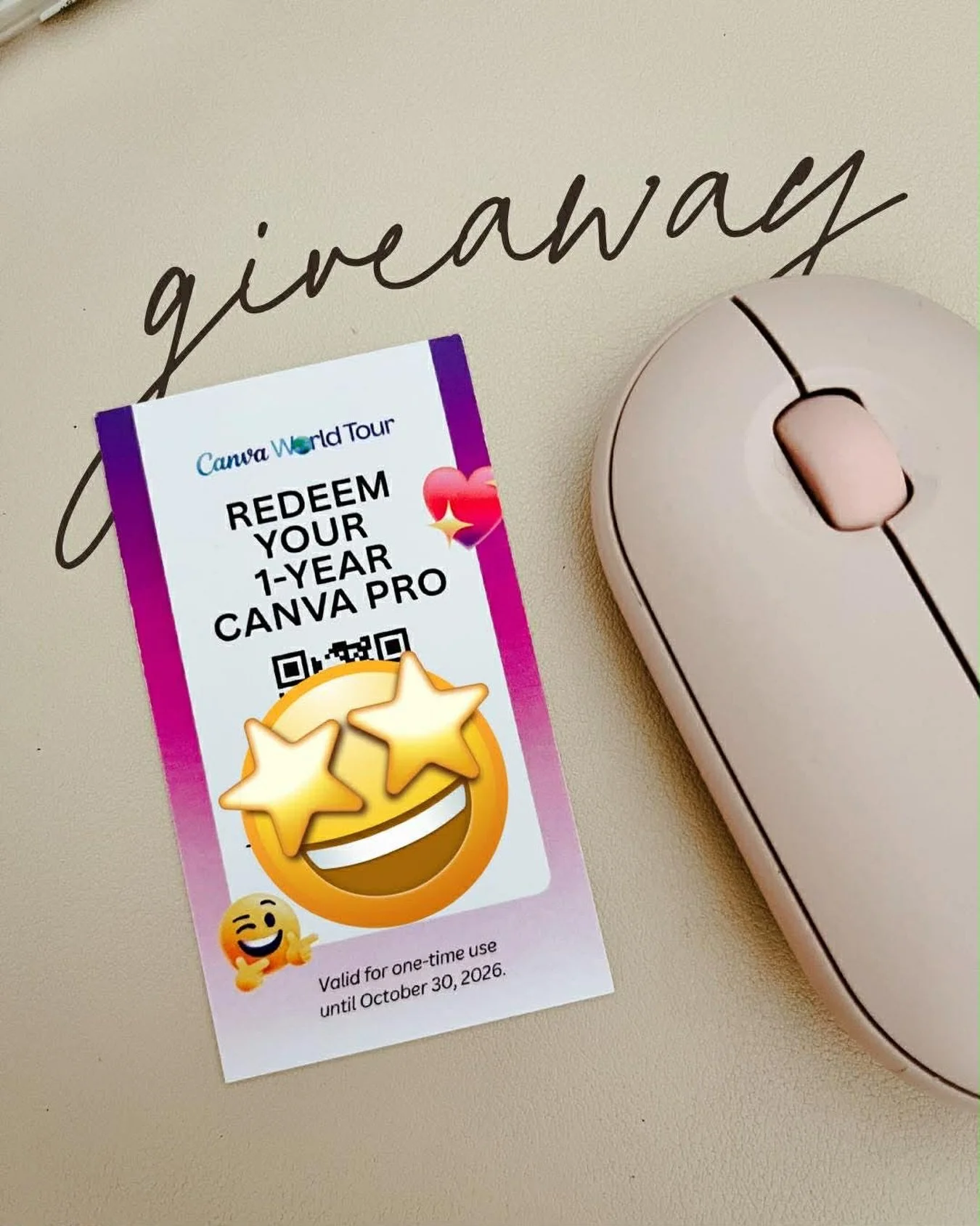 It&rsquo;s giveaway time! A whole year of Canva Pro to help your business glow. Yes, baby, yes. ✨

To join:
Follow my page @sandeesolutions 
Comment how a 1-year Canva Pro subscription will help you
Get likes/reactions on your comment
The comment wit