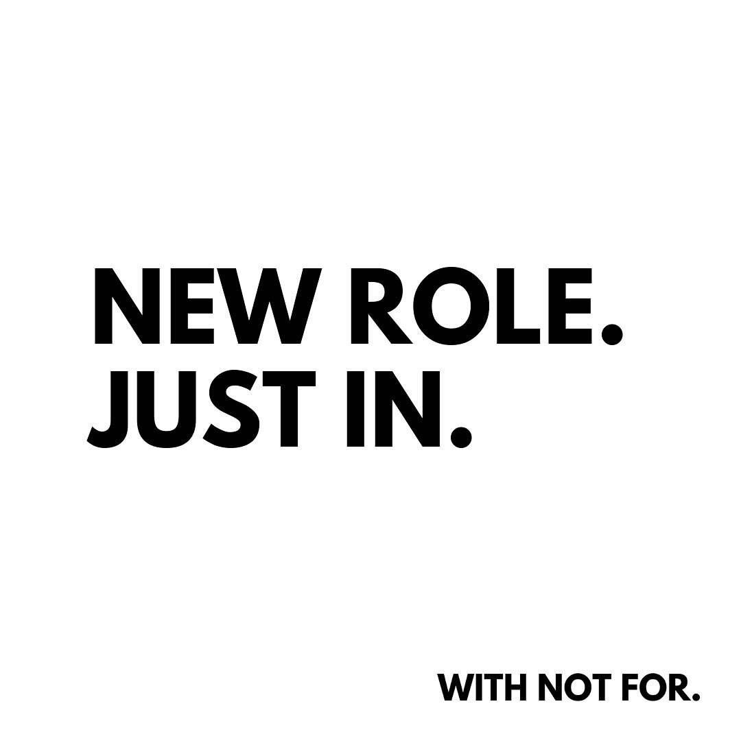 A new role for a social media manager 👌🏻✌🏻 currently taking CVs and booking client meets. 

Contact Kelly.gordon@withnotfor.co.uk for further info 📧 

ID: wording on a white background, new role. just in. The with not for logo is featured in the 
