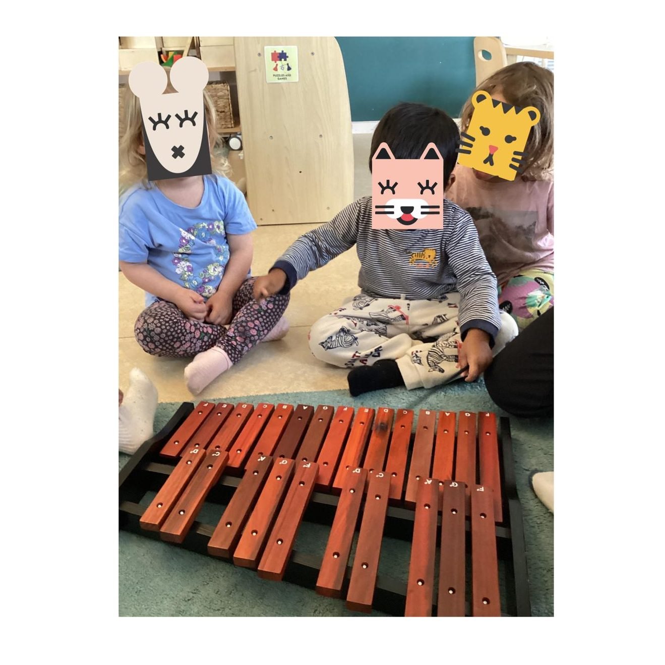 Lively Learners and Tiny-Explorers had a blast discovering new musical instruments! Last week, they got hands-on with new xylophone and djembe, playing along to a tune taught by our music teacher. It was a joy to watch them engage and enjoy the music