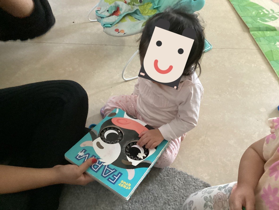 Everyday Storytime with our Bright babies! Our educators read aloud daily, pointing out pictures and fostering language, cognition, bonding, and early literacy skills. Join us in nurturing young minds!