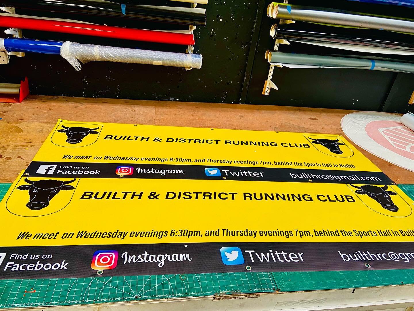 6x2ft Banners printed for Builth &amp; District Running Club #signs #tints #wraps #banners