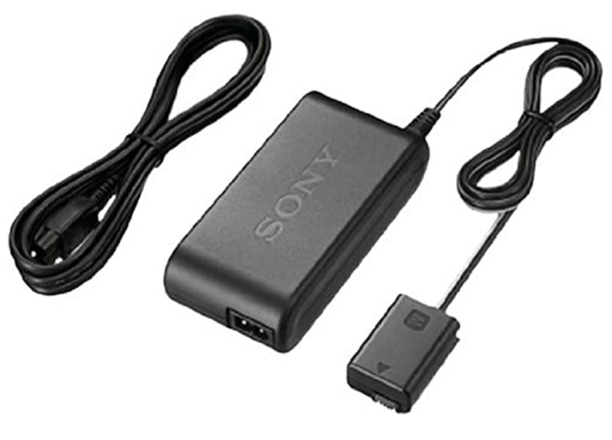 Sony ACPW20 AC Adaptor -Black (continuous battery power)