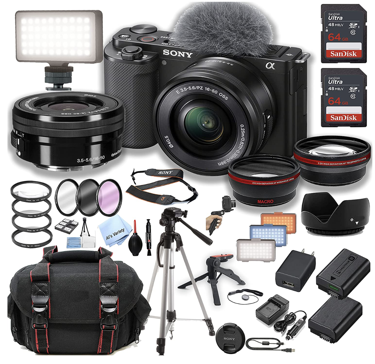 Sony ZV-E10 Mirrorless Camera w/16-50mm Lens Kit