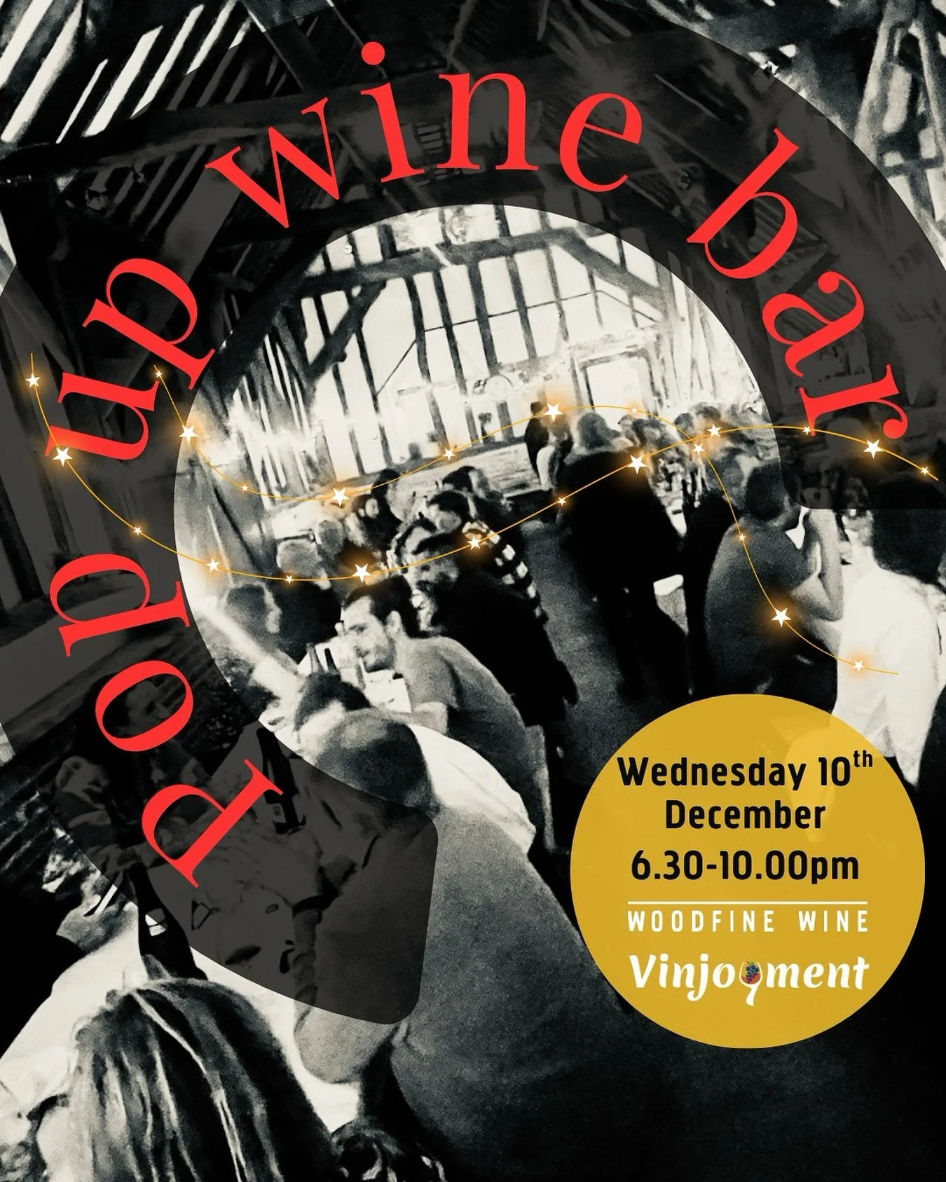 !!Festive Special - Pop Up Wine Bar!!

Limited spaces for the final event of the year: a festive special of our pop up natural wine bar with @vinjoyment, in the old Tythe Barn. Warm, cosy, sparkly, some Christmas stalls and natural wines by the glass