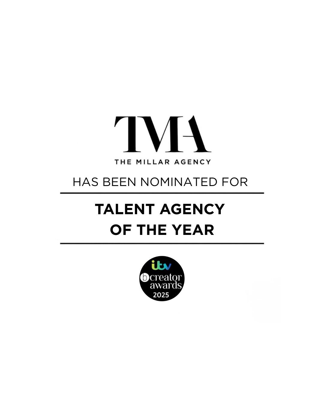 The time has come! 🌟 We are beyond thrilled to announce that The Millar Agency, Dr. Hazel Wallace, and The Gilbert Twins have all been shortlisted for The 2025 bCreator Awards! We couldn&rsquo;t be prouder of all our incredible talent within the age