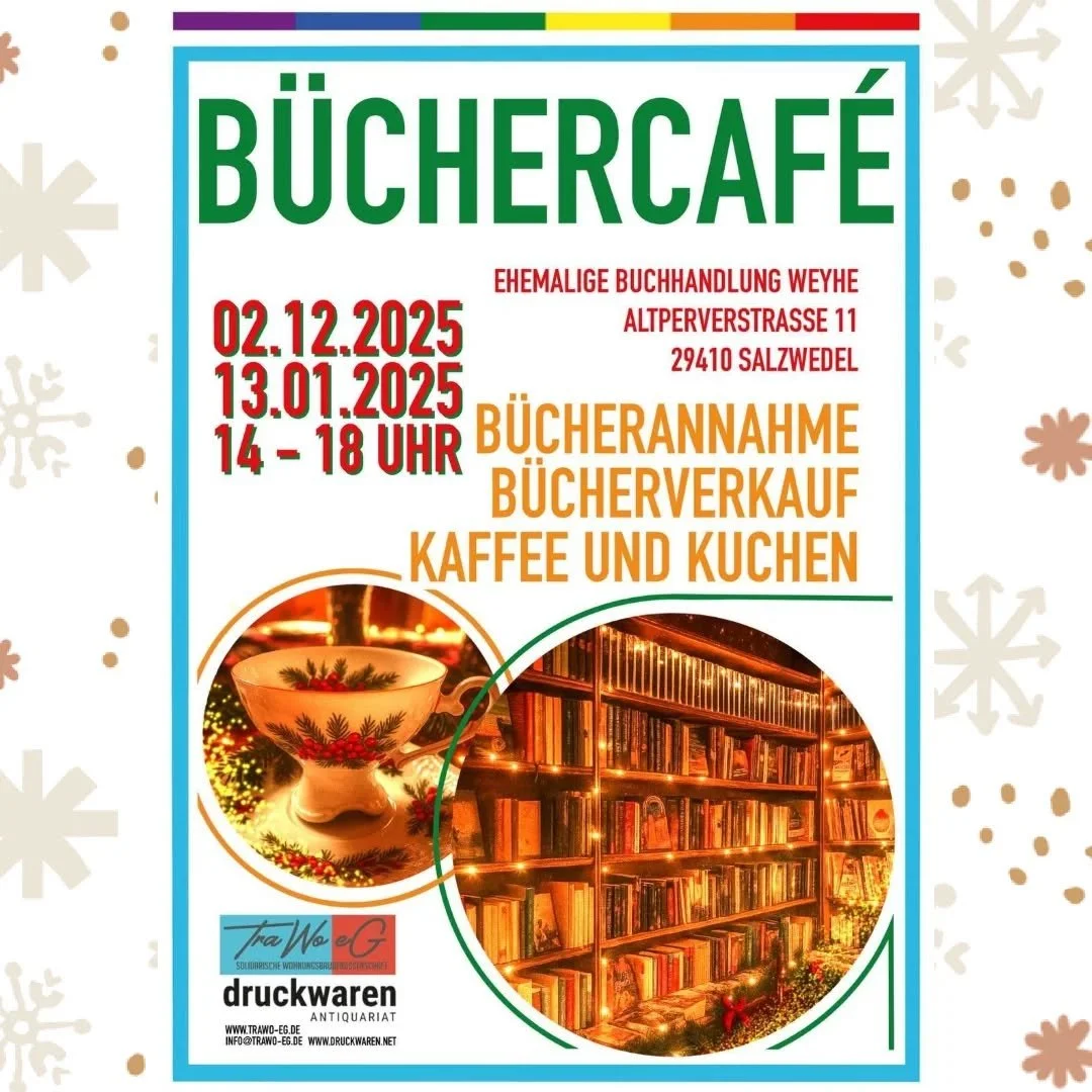 In zwei Wochen ist wieder B&uuml;chercaf&eacute;!
#salzwedel #altmark #booklovers #antiquariat #antiquarian #buechercafe