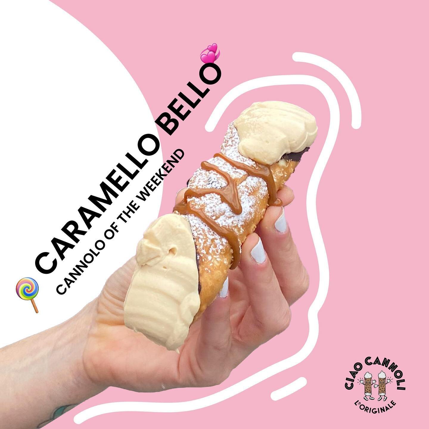 Show some love to our Cannolo of the Weekend; Caramello Bello 🧡🤎We&rsquo;re open today &amp; tomorrow @dinetowndublin 🤌🏼 Treat yourself to something sweet 🍭