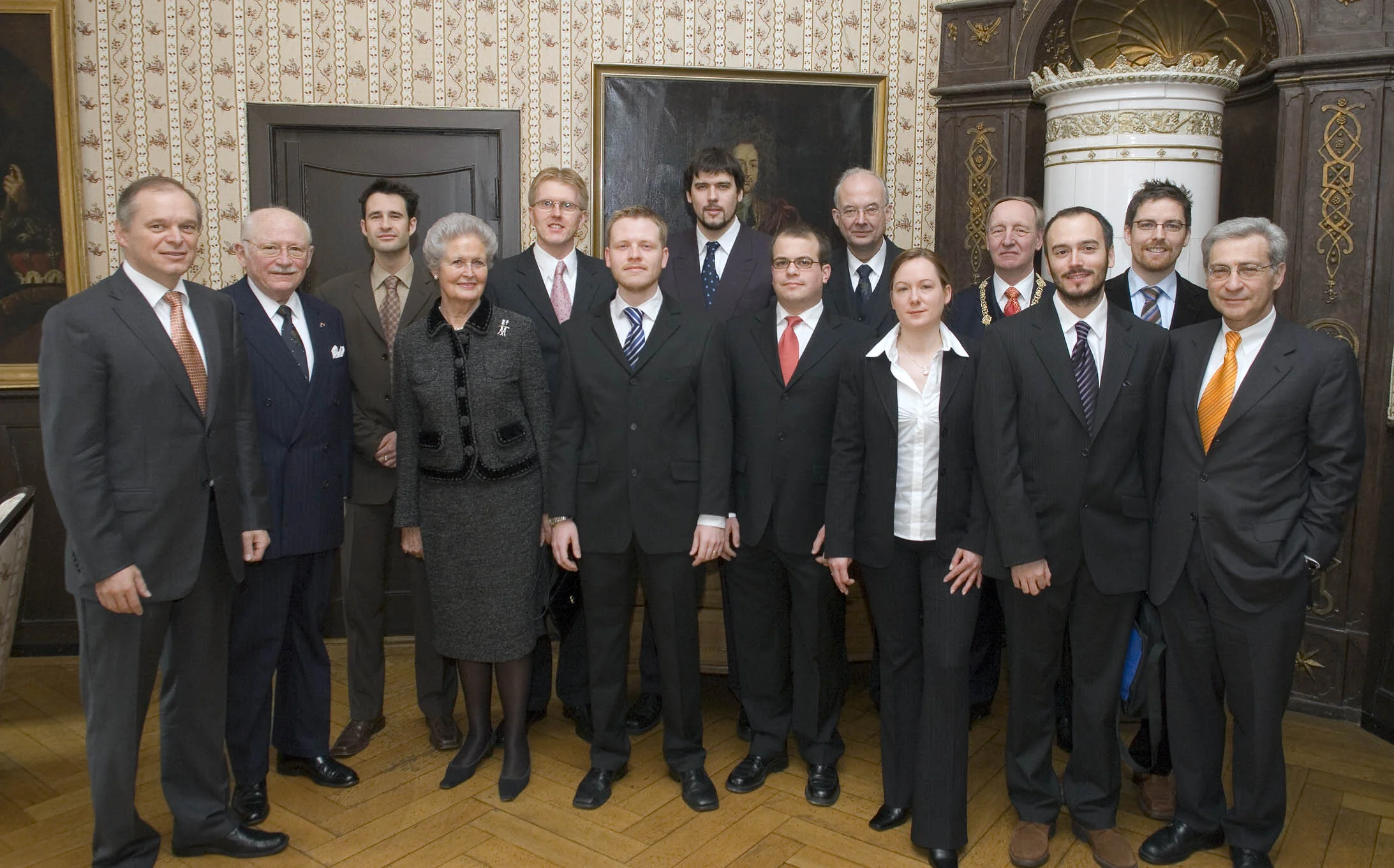 Heidelberg University's Ruprecht-Karls Prize Winner 2006 (Bernhard Schreier, Honorary University Board Member Prof. Viktor Dulger, Dr. Thorsten Schumm, Sigrid Dulger, Dr. Martin Klimke, Dr. Markus Gabriel, Dr. Horst Reinhold Marschall, Dr. Thomas Ra