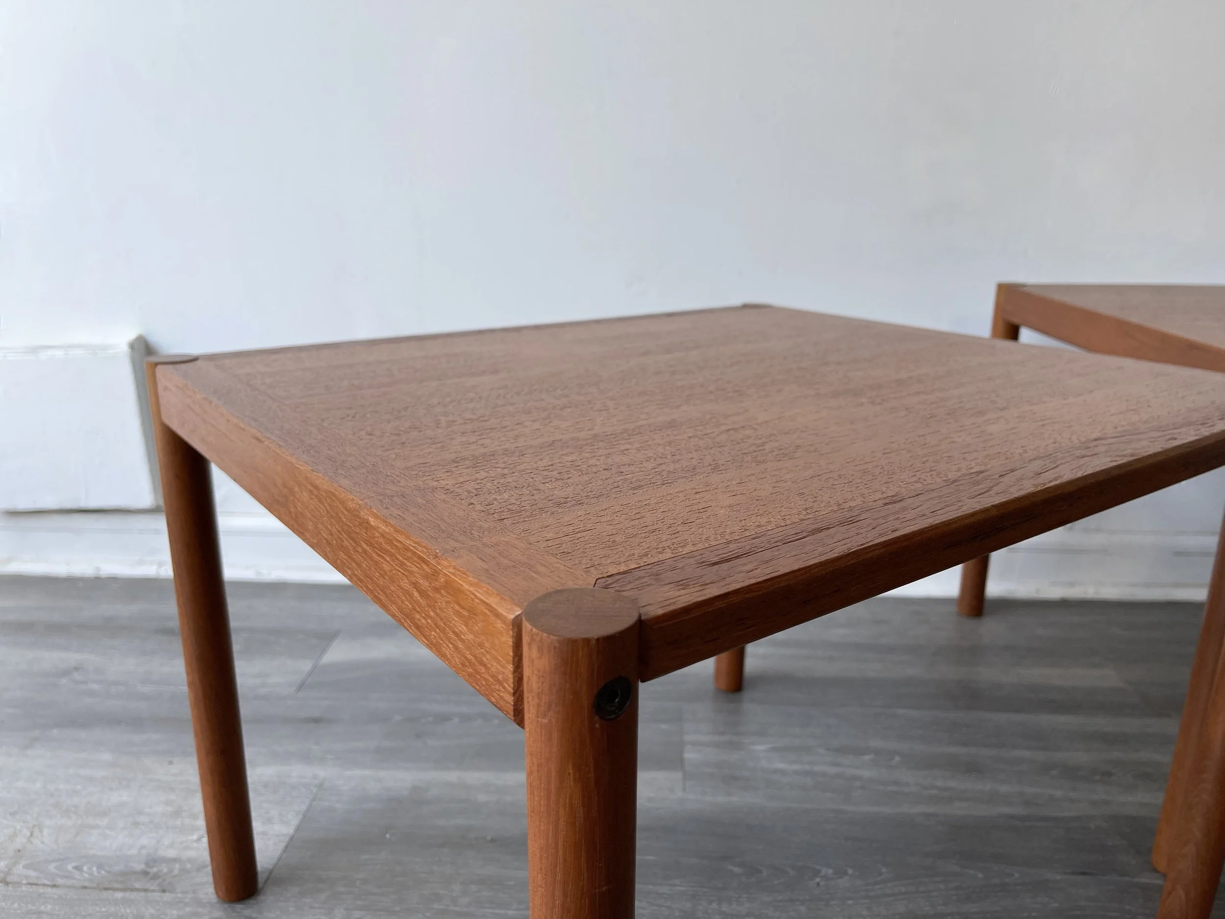 Pair of Danish modern , teak end tables — Mid Mod Collective