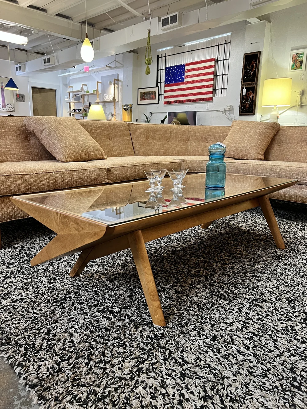 Brown Saltman of California Coffee/ Magazine table — Mid Mod