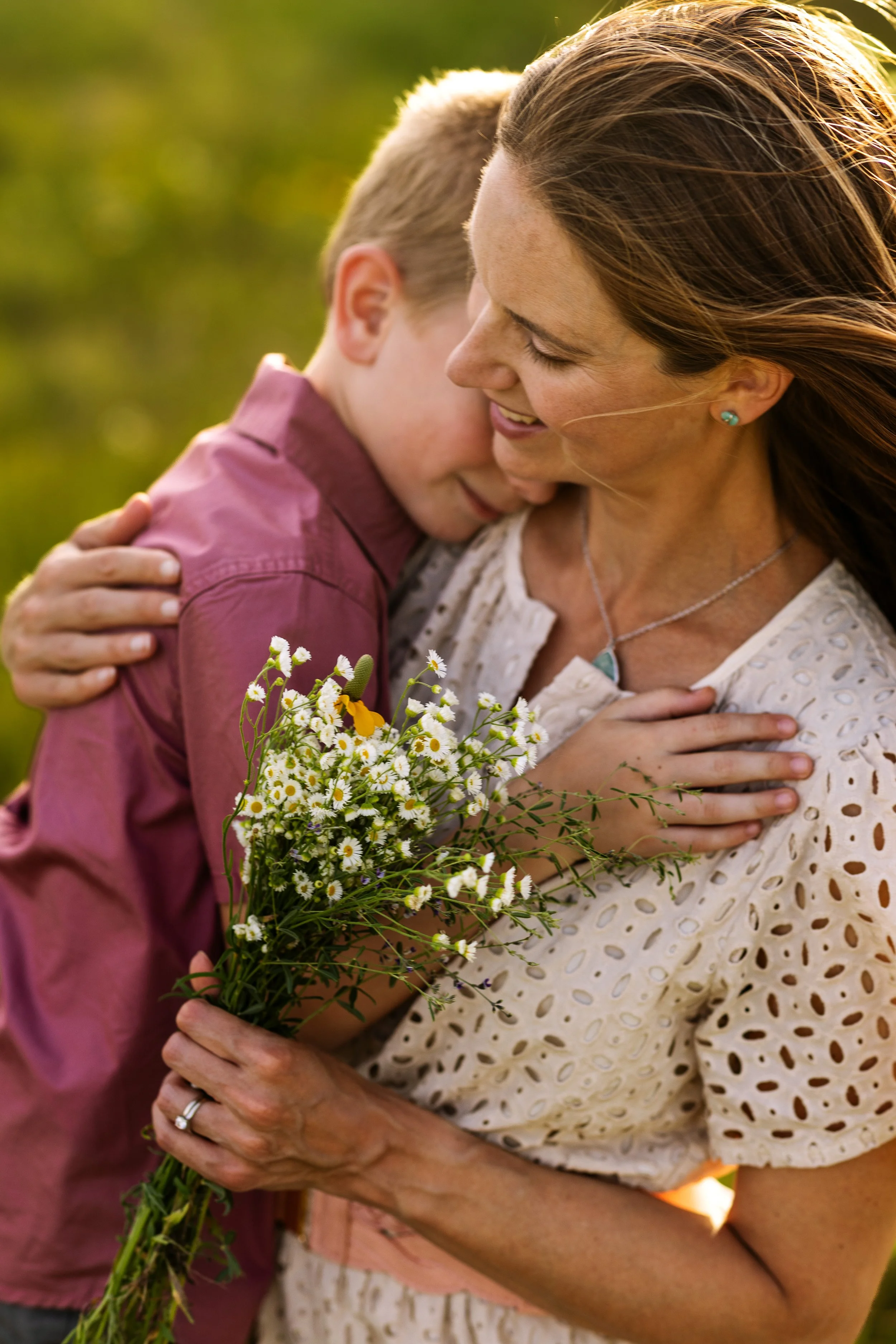 Candid family interaction and connection at a stress-free family session in Kearney, Nebraska