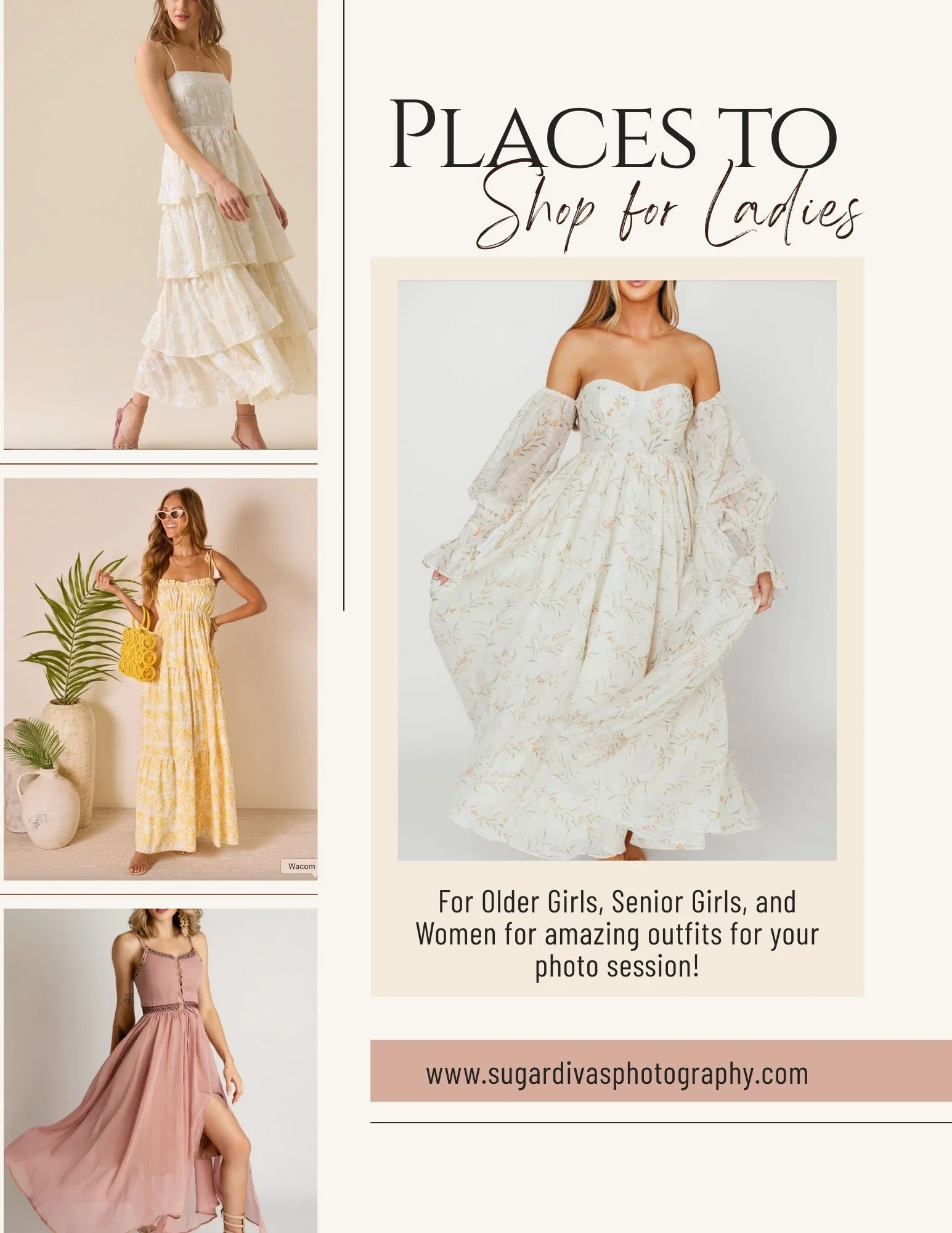 where to shop outfits for photos for women and girls