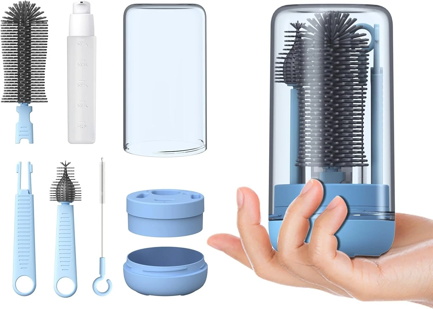 -- Portable Bottle Brush Set -- Super easy for when you're on the go and need to wash bottles or pump parts. I like that it has a small soap dispenser that you can add your bottle soap to.