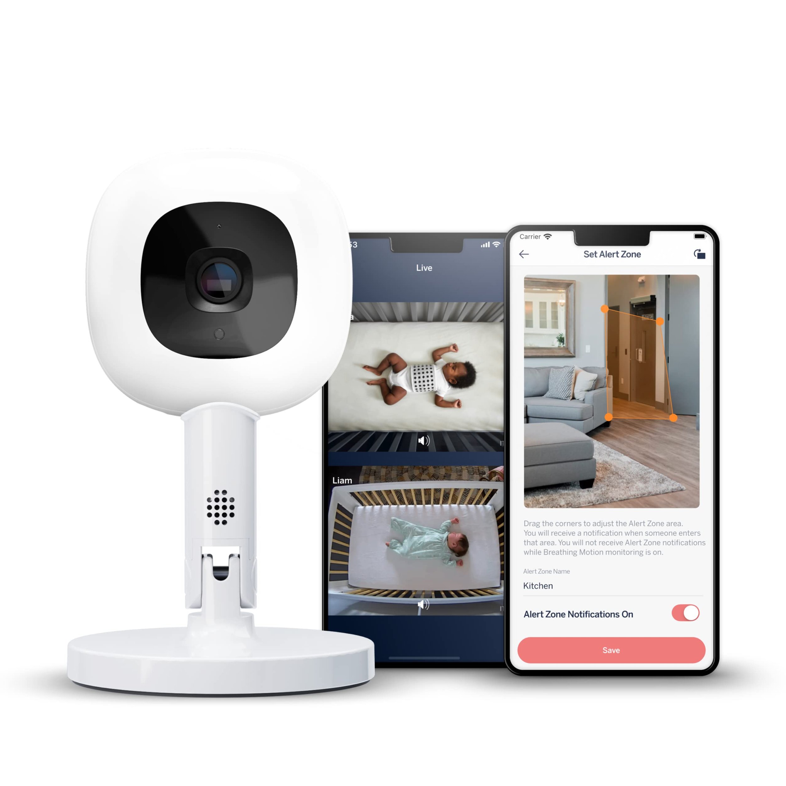 -- Nanit Camera -- We like it and it's easy to travel with. Nice to know the temp and humidity of the nursery. We don't use the breathing monitor functionality though so you might get away with something cheaper.
