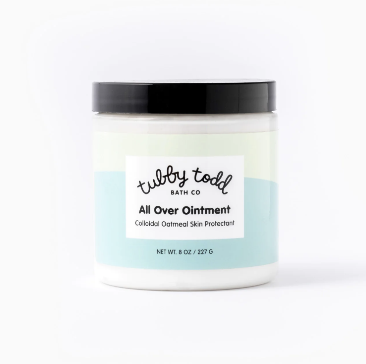 -- Tubby Todd All Over Lotion -- Good for body and face. I use it mostly on the face and stick to the Mustela for body.