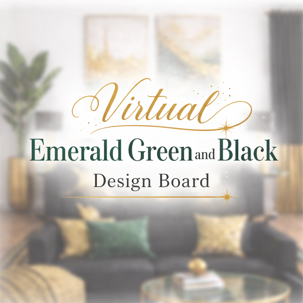 Emerald Green and Black Living Room Design Board

You will receive images for Wall Art and Clickable links to the decor in the space.

This design board is just the beginning of something beautiful in your space.

Think of it as your starting point —