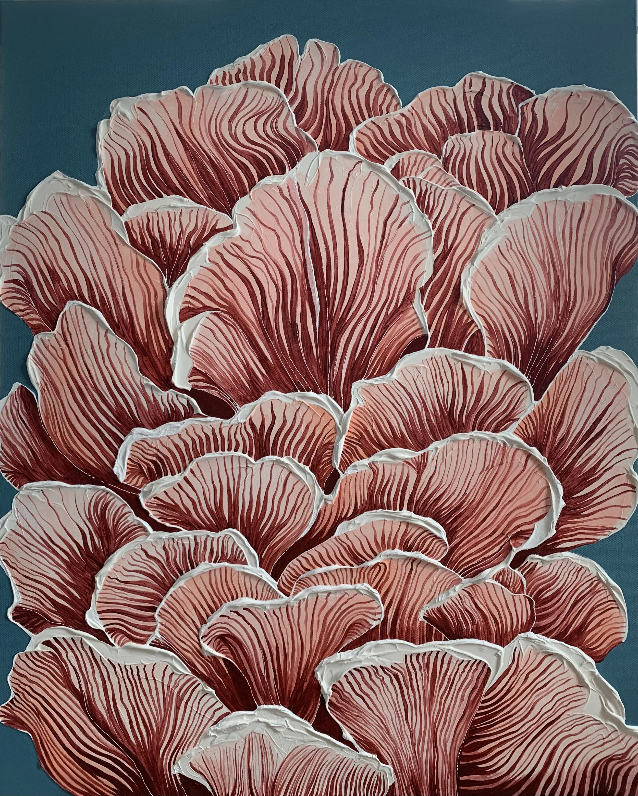 “The Mushroom”, acrylic on canvas, 2023. 24x30 inches.